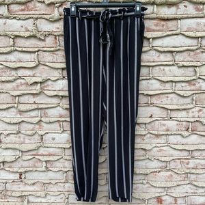 Black & White Striped Pants